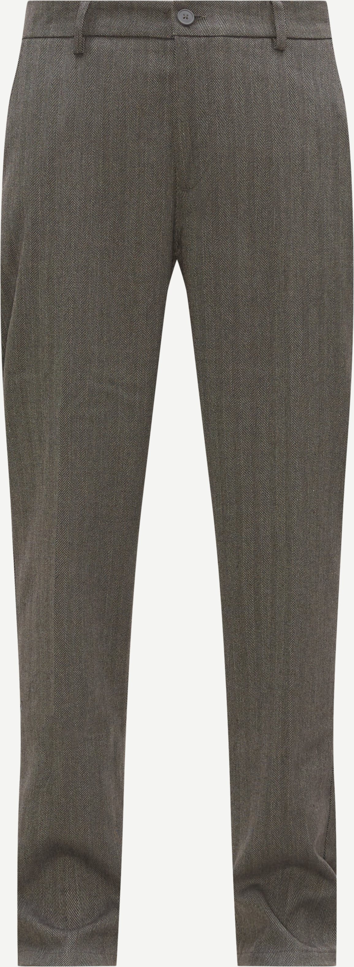 Les Deux Trousers COMO HERRINGBONE SUIT PANTS LDM501085 Grey